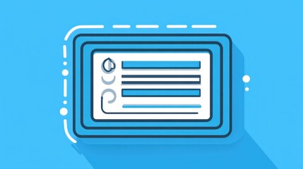 Modern User Interface Tablet Design: Clean, Minimalist Blue Technology
