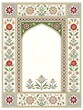 © Robiul - Intricate floral archway frame design in a traditional mughal style