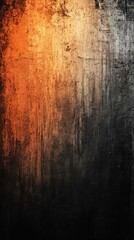 Leinwandbilder - Weathered metallic background showcasing a blend of burnt orange and dark tones with textured patterns