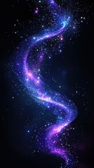 Poster - Cosmic design featuring swirling purple nebulae in a vast starry night sky