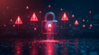 © igor.nazlo - A security breach concept: glowing warning signs and data streams leaking through a digital lock