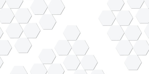 Abstract technology white geometric hexagon on transparent concept design honeycomb shape vector. 