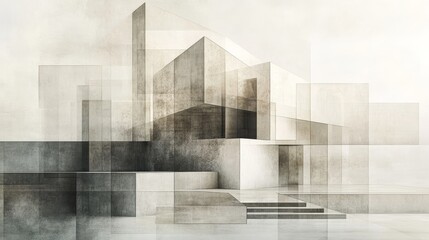 Wall Mural - Abstract Architectural Concrete Structure Design