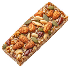 Delicious and Nutritious Granola Bar Packed with Almonds, Seeds, and Natural Ingredients for a Healthy Snack