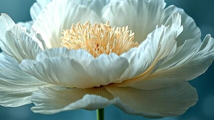Aufkleber - This stunning macro shot reveals the delicate beauty of a white flower, showcasing its intricate petals and soft core. The subtle colors blend harmoniously, creating a serene atmosphere.