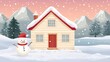 © bastian - Snowy mountain cabin Christmas card