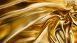 © Robert Kohlhuber/Stocksy - Flowing 3D golden metallic silk fabric abstract