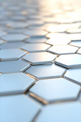 Wall Mural - Abstract hexagonal pattern, light background, technological texture, design concept, website banner