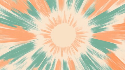 Leinwandbilder - Dynamic minimalist pencil strokes create an energetic burst of color