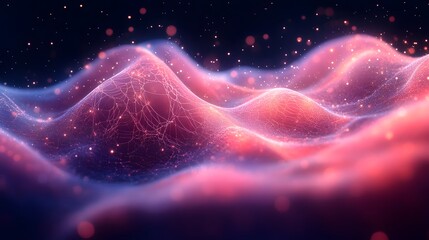 Surreal Dreamlike Interpretation of a Spider s Web in Vivid Saturated Colors