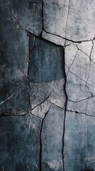 Leinwandbilder - Rugged concrete surface showcasing deep charcoal tones with visible cracks and texture variations in an urban setting