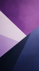 Aufkleber - Geometric design showcases bold color contrasts in a minimalistic style featuring purple and blue shades