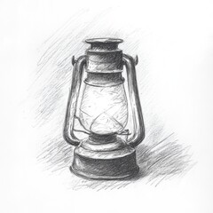 Aufkleber - Softly glowing lantern creates a warm ambiance in a quiet room during the evening hours