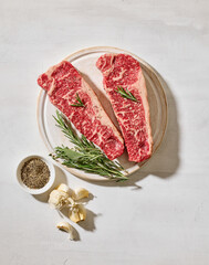 Canvas Print - fresh raw Australian Wagyu steak