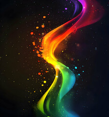 Wall Mural - rainbow-colored paint splashes vector background design, vector illustration.