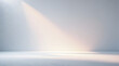 © Sheikhmudassir71 - Minimal abstract light blue background for product presentation. Shadow and light from windows on plaster wall, white background.