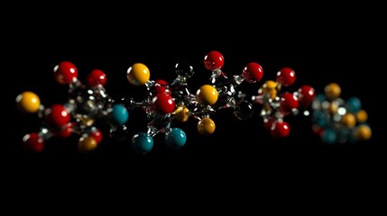 Wall Mural - colorful molecular structure: stunning visual representation of chemical bonds