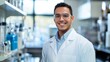 © AlfaSmart - Smiling Scientist in a Modern Lab. Portrait of Passion and Innovation