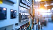 © AlfaSmart - Detailed View of Industrial Electrical Panel with Complex Wiring