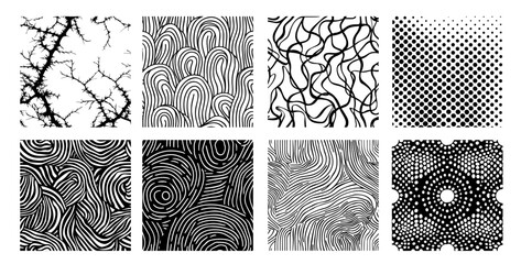 Wall Mural - modern vector set of artistic texture backgrounds with organic and geometric forms