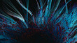 © Marcos Osorio/Stocksy - Abstract technology background featuring threads and fibers in motion
