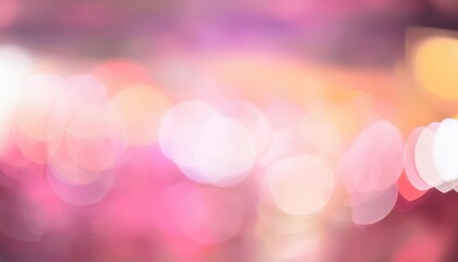 Fototapete - Soft Pink and Golden Bokeh Light Effect Background for Celebrations, Festive Designs, Wedding Themes, and Romantic Visual Projects