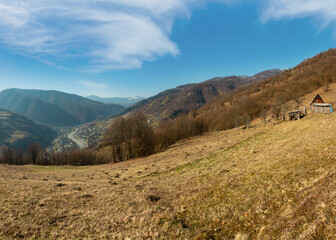 Wall Mural - early spring carpathian mountains