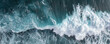 © Philip - Top view dark blue sea water wave Big wave in black sea Top-down form aerial view Drone high quality camera.