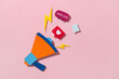 © Marc Tran/Stocksy - Colorful Social Media Communication Concept on Pink Background