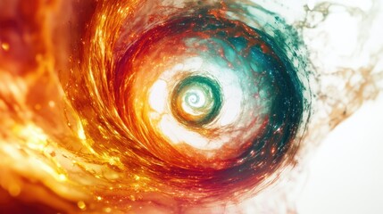A spiral shape on a pure white background