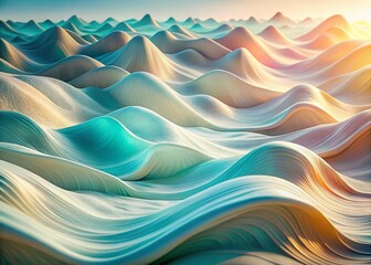 Sticker - serene white abstract waves: minimalist flowing lines background texture