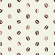 © Kateryna - Coffee bean toss seamless vector pattern brown beige and pink tan, scrapbooking, wallpaper, textile