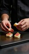 © Alexandr - Chef preparing sushi with fresh tuna and crispy rice