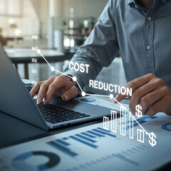 Fototapete - Innovative Cost Reduction Strategies for Business Efficiency and Profitability through Optimized Resource Management