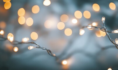Wall Mural - abstract backgrounf of glitter vintage lights . silver and white. de-focused. banner