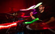 © VICTOR TORRES/Stocksy - Energetic drummer performance with dynamic light effects