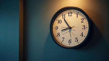 wall clock displaying time emphasizing efficiency of meeting schedule , professional stock photo, ai
