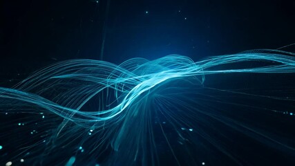 Wall Mural - optic illustrating cables strands blue fiber digital glowing connectivity fiber optical cable backgr
