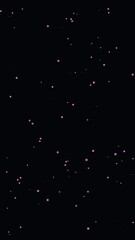Poster - Vertical video with Soft glowing light snow particles scattered on black background