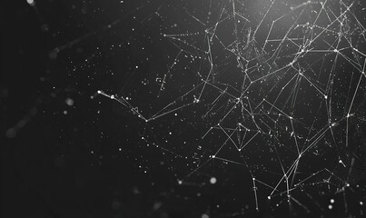 Abstract network connection, digital cyberspace background, data flow visualization.