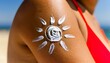 © swan - Sun's out, sunscreen's on! ☀️ A woman's tanned arm displays a sun-shaped sunscreen application.