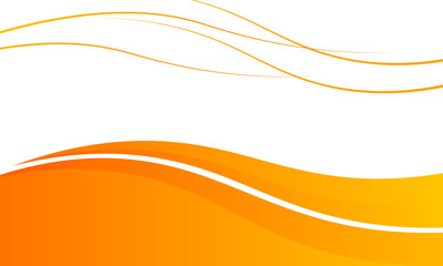 Wall Mural - orange and white business wave banner background. overlapping vector waves background.