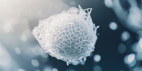 Aufkleber - Microscopic view of a cell enveloped in a delicate, intricate network.