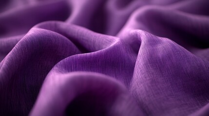 Leinwandbilder - Close-up of luxurious purple fabric with soft, flowing folds and subtle texture.