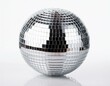 © Antonio - silver disco mirror ball isolated white background