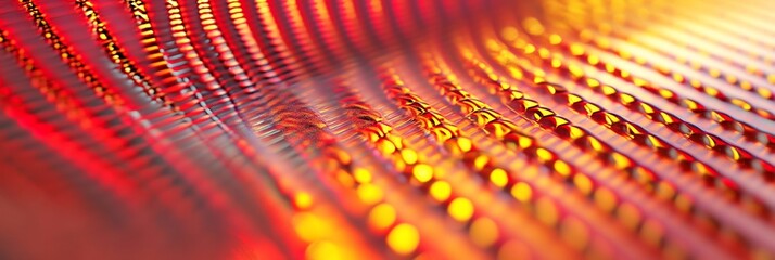 Fototapete - Abstract red and orange wavy lines texture background.