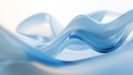 Sticker - Abstract blue liquid wave flowing. (1)