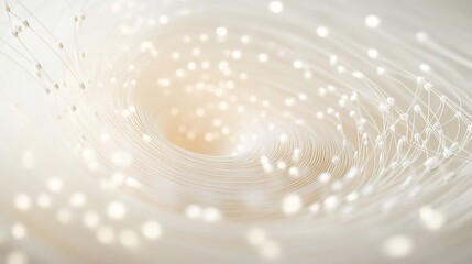 Fototapete - Abstract swirling light vortex with glowing particles, creating a sense of depth and movement.
