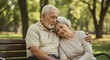 © bambang - Elderly couple enjoying a peaceful moment together.