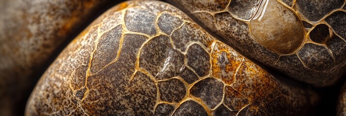 Wall Mural - Close-up of textured, brown, and gold patterned surface.